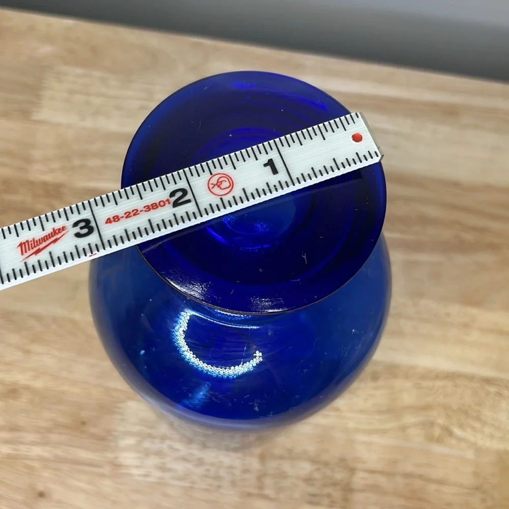 Pier 1 cobalt blue canister with lid, vase